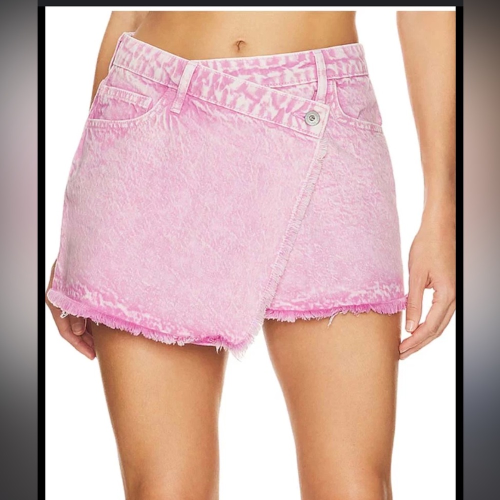 Jonathan Simkhai Malta Mini Denim Wrap Skirt NWT